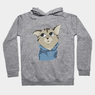 Grey Cat Hoodie